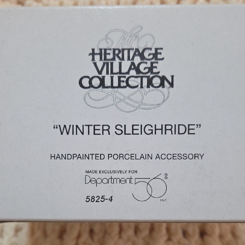 Department 56 Heritage Village Winter Sleighride Accessory